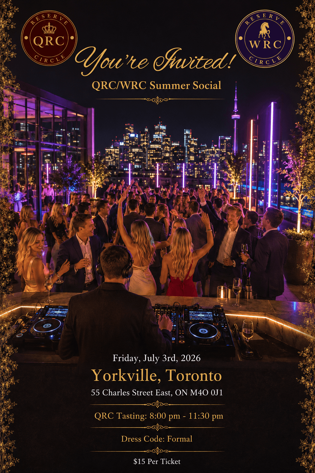 Summer Rooftop Social - invitation